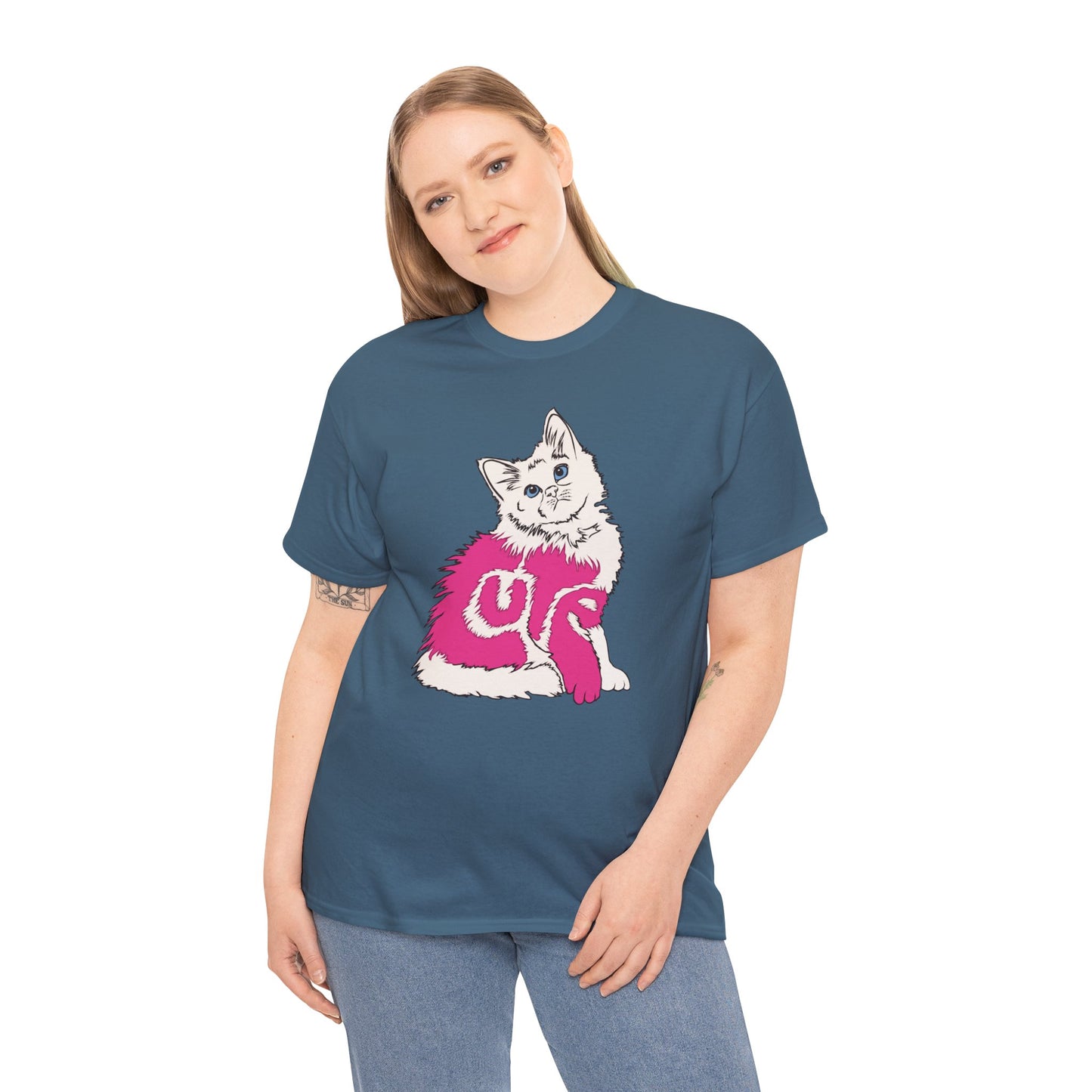 Cute Kitten (Unisex Heavy Cotton Tee)