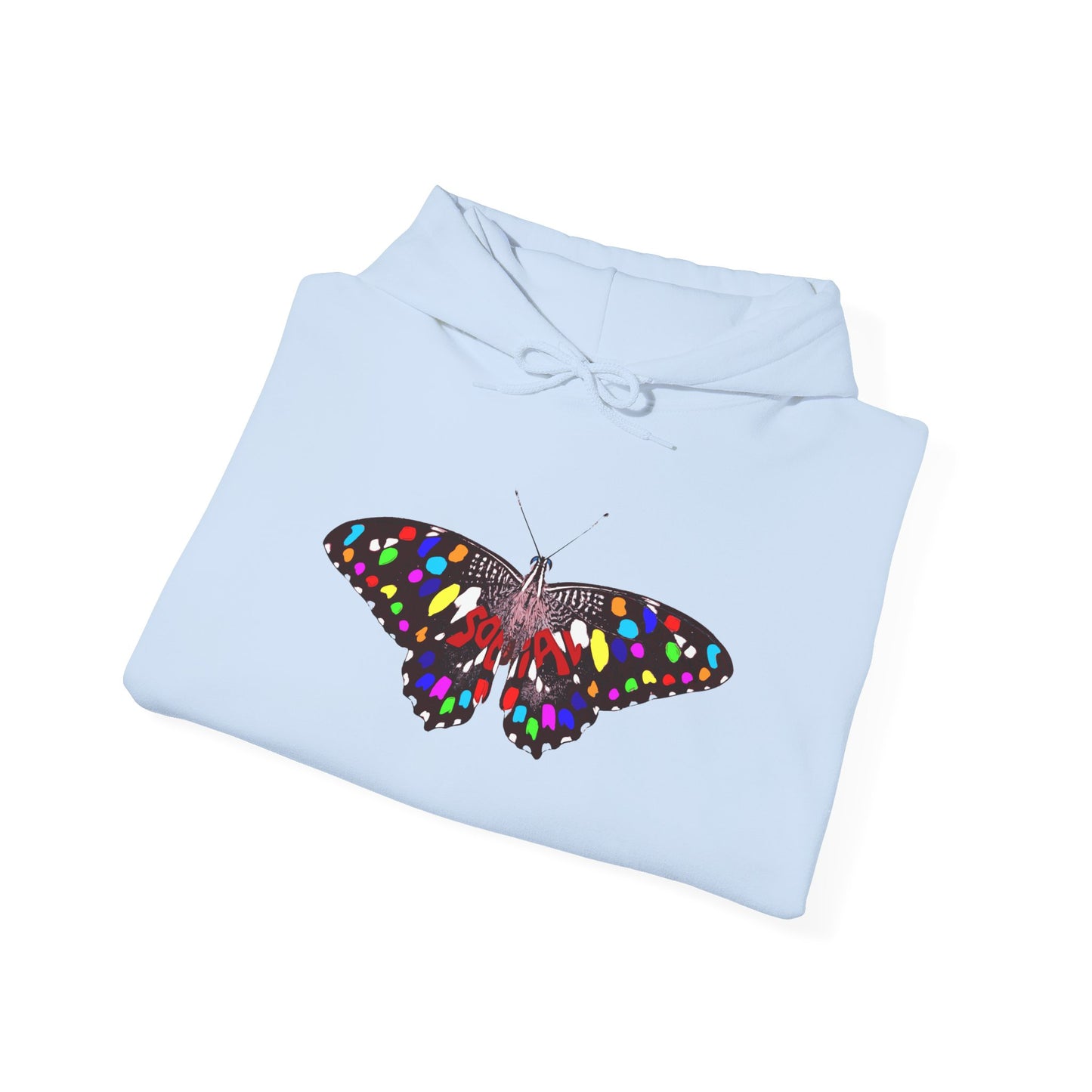 Social Butterfly Multi (Unisex Heavy Blend™ Hooded Sweatshirt)