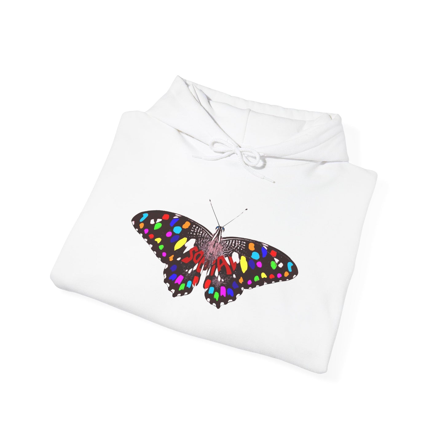 Social Butterfly Multi (Unisex Heavy Blend™ Hooded Sweatshirt)