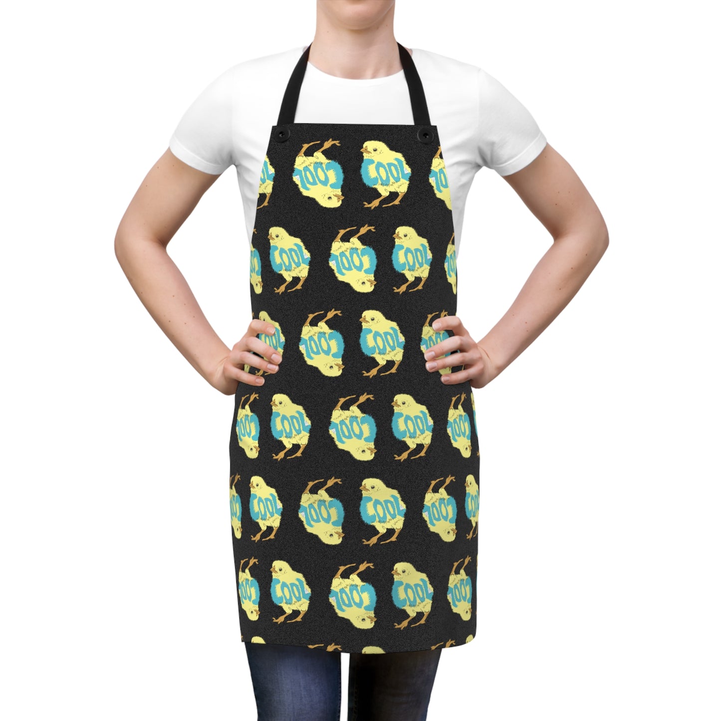 Cool Chick (Black - repeating - Apron )