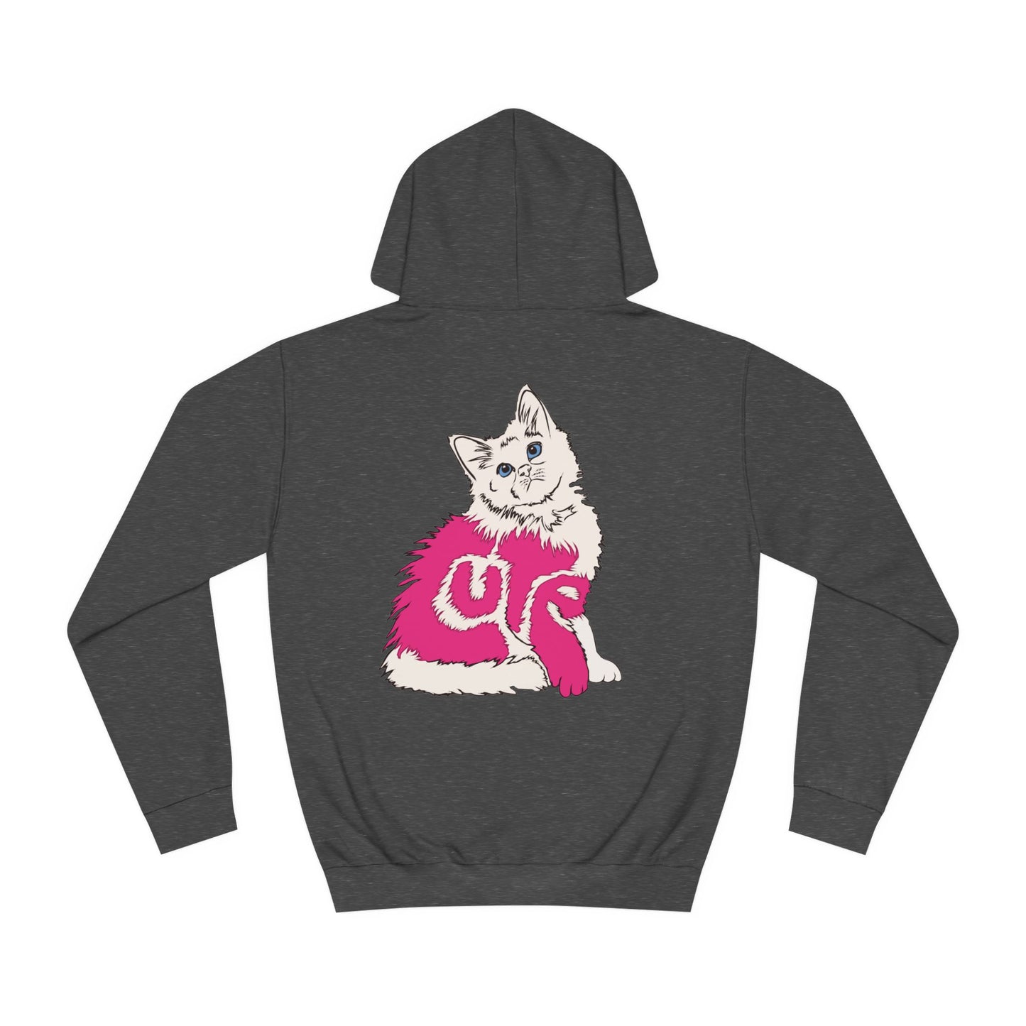 Cute Kitten - Backside (Unisex College Hoodie)
