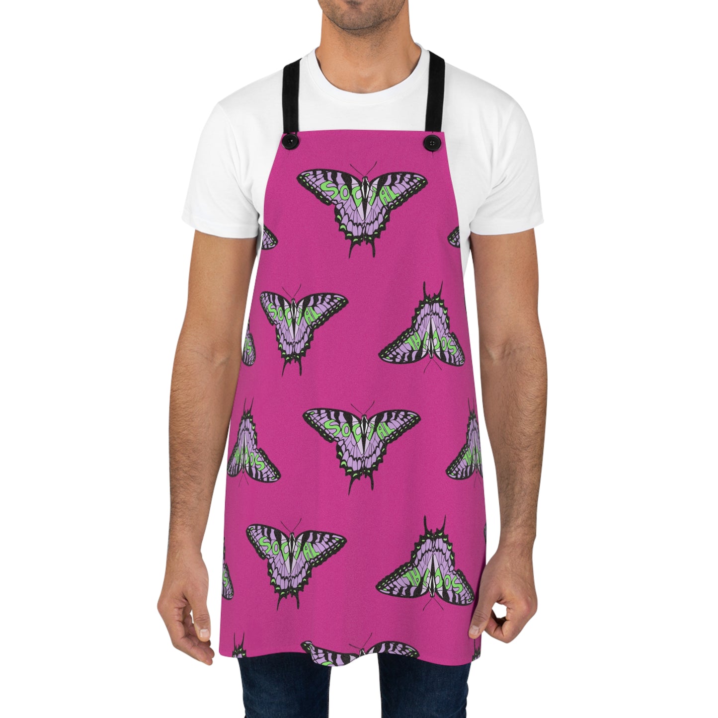 Social Butterfly Green/Purple (Apron)