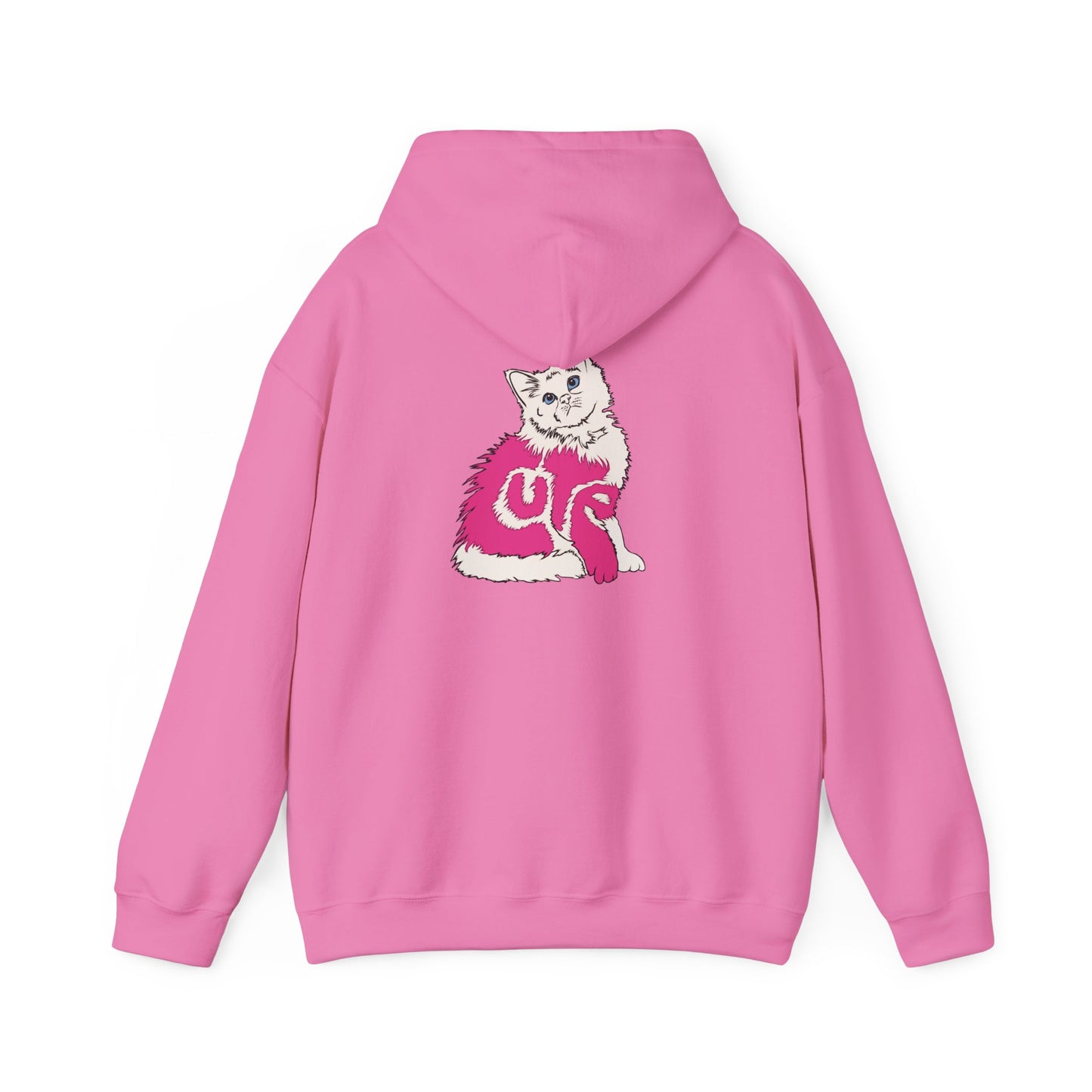 Cute Kitten (Unisex Heavy Blend™ Hooded Sweatshirt - Back Print)