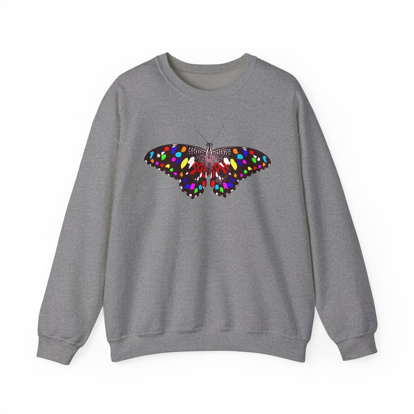 Social Butterfly Multi (Unisex Heavy Blend™ Crewneck Sweatshirt)