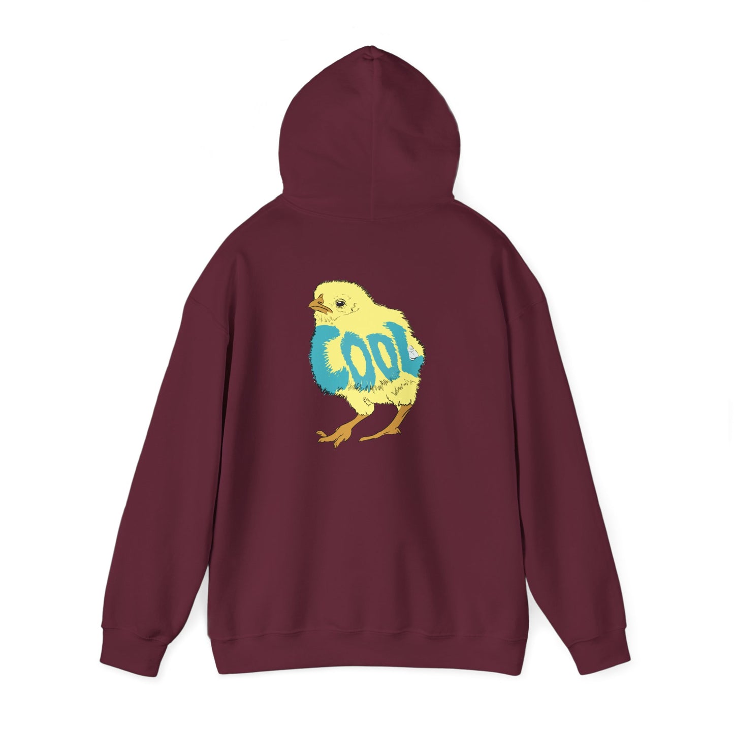 Cool Chick Back-side (Unisex Heavy Blend™ Hooded Sweatshirt)