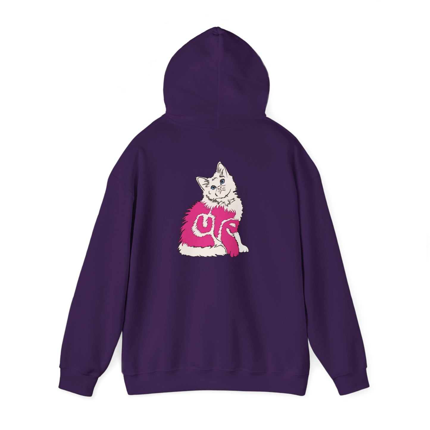 Cute Kitten (Unisex Heavy Blend™ Hooded Sweatshirt - Back Print)