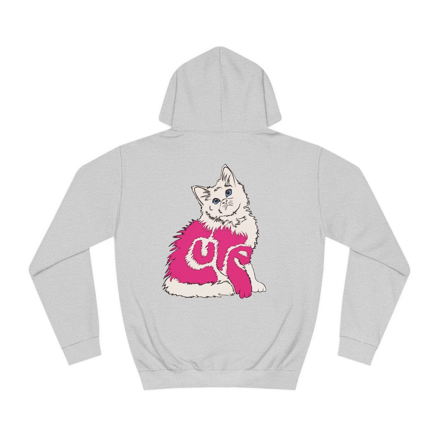 Cute Kitten - Backside (Unisex College Hoodie)