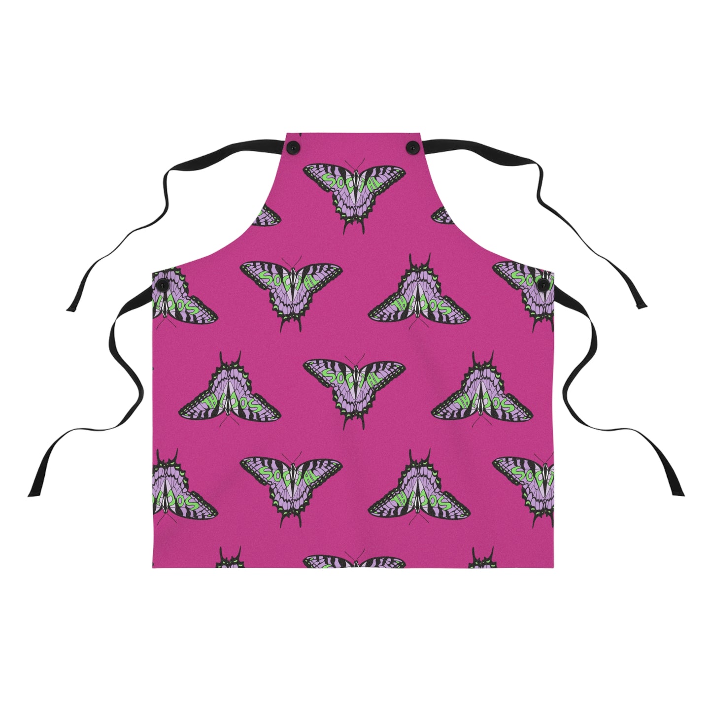 Social Butterfly Green/Purple (Apron)