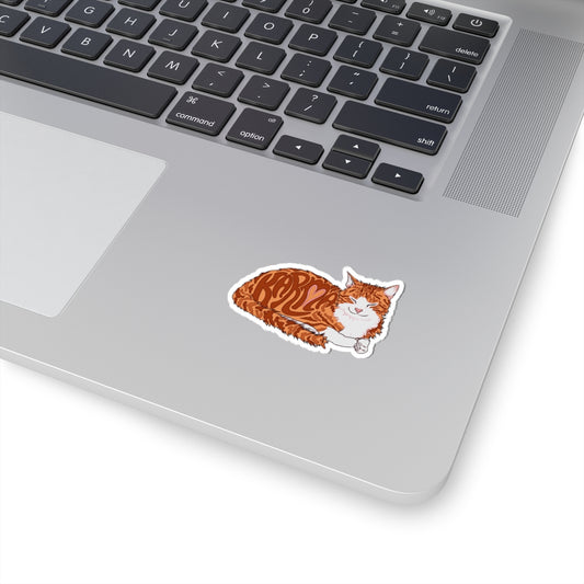 Karma Cat Kiss-Cut Sticker - Cute Cat Design for Pet Lovers