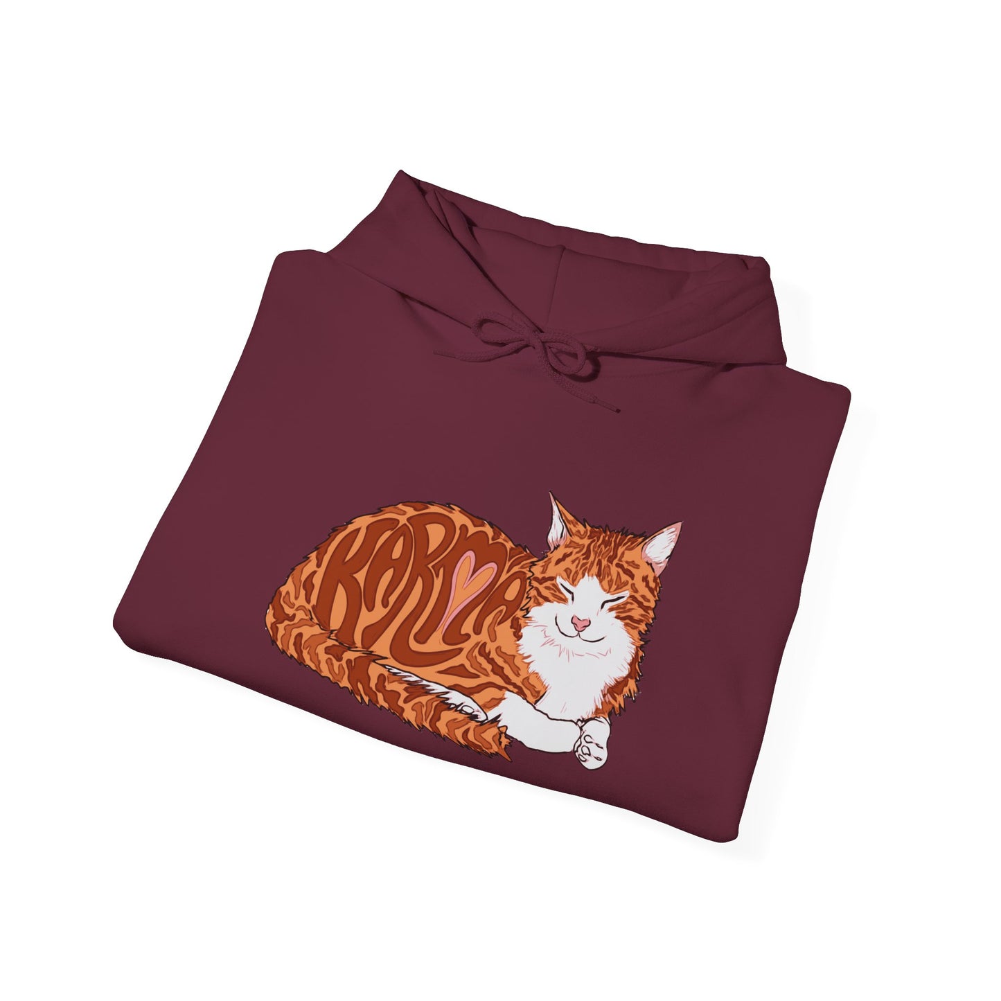 Karma Cat (Unisex Heavy Blend™ Hooded Sweatshirt)