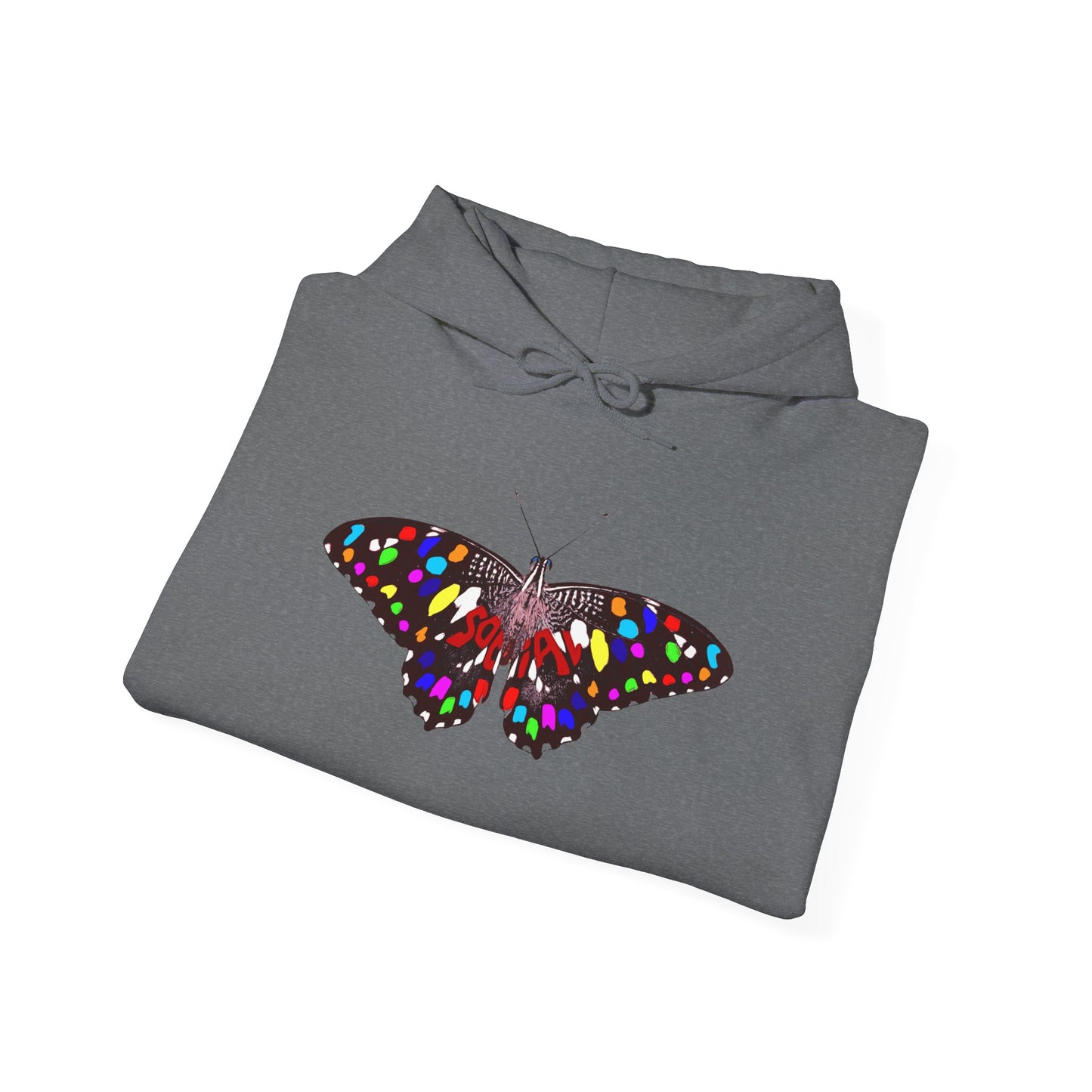 Social Butterfly Multi (Unisex Heavy Blend™ Hooded Sweatshirt)