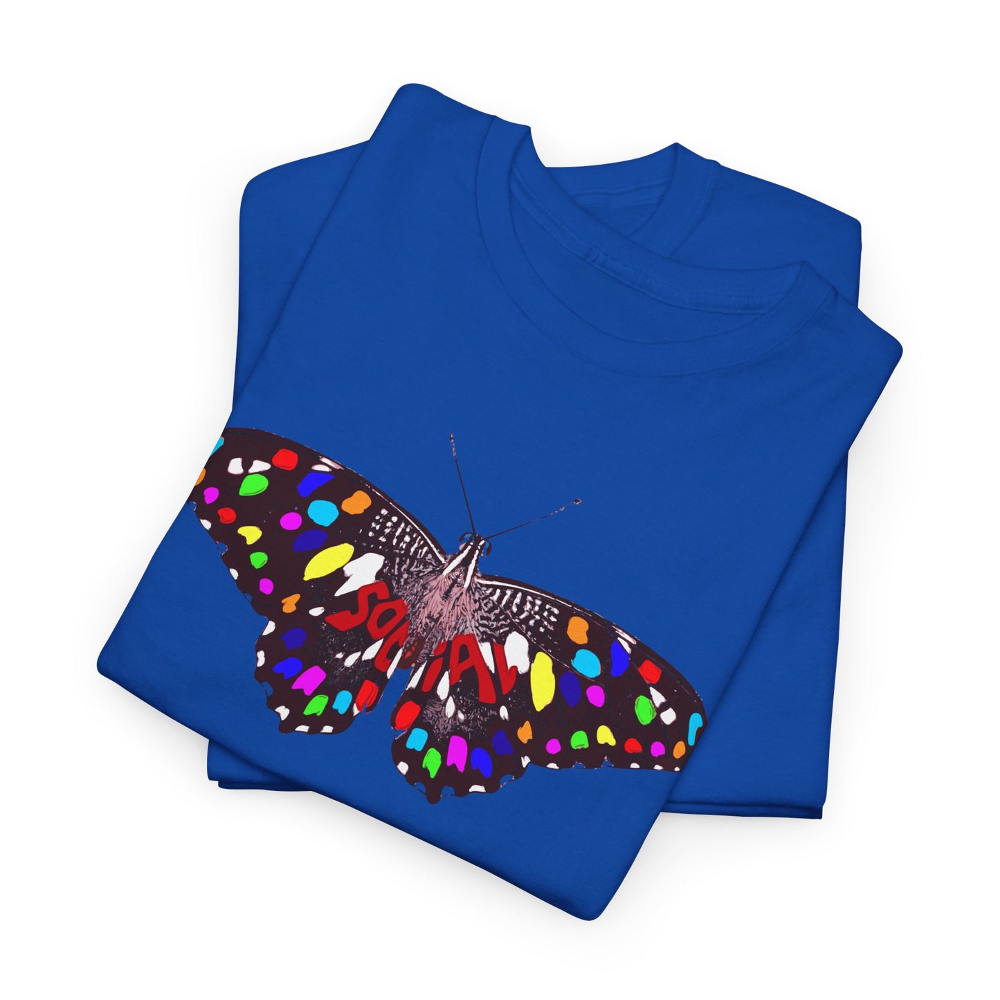 Social Butterfly Multi (Unisex Heavy Cotton Tee)
