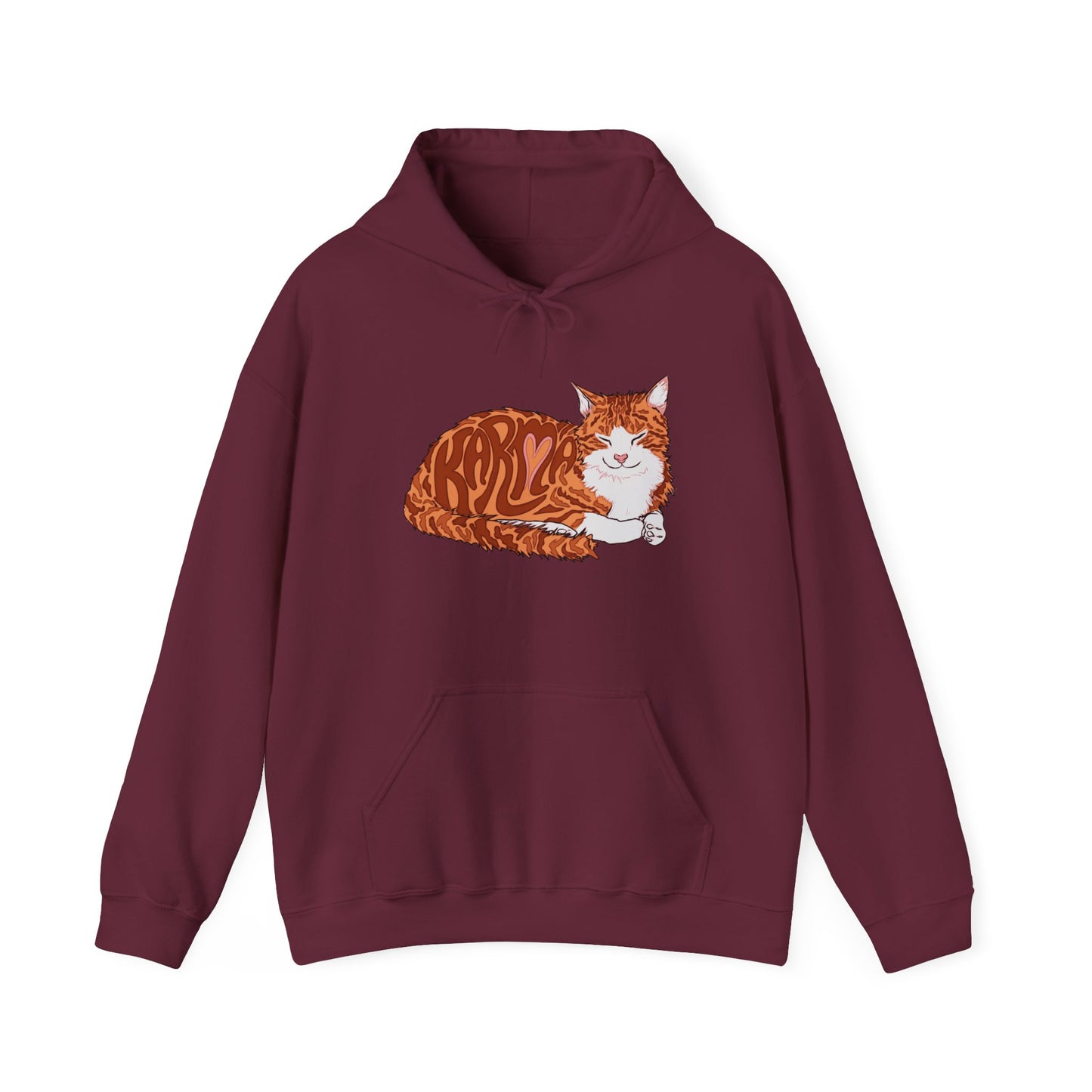 Karma Cat (Unisex Heavy Blend™ Hooded Sweatshirt)