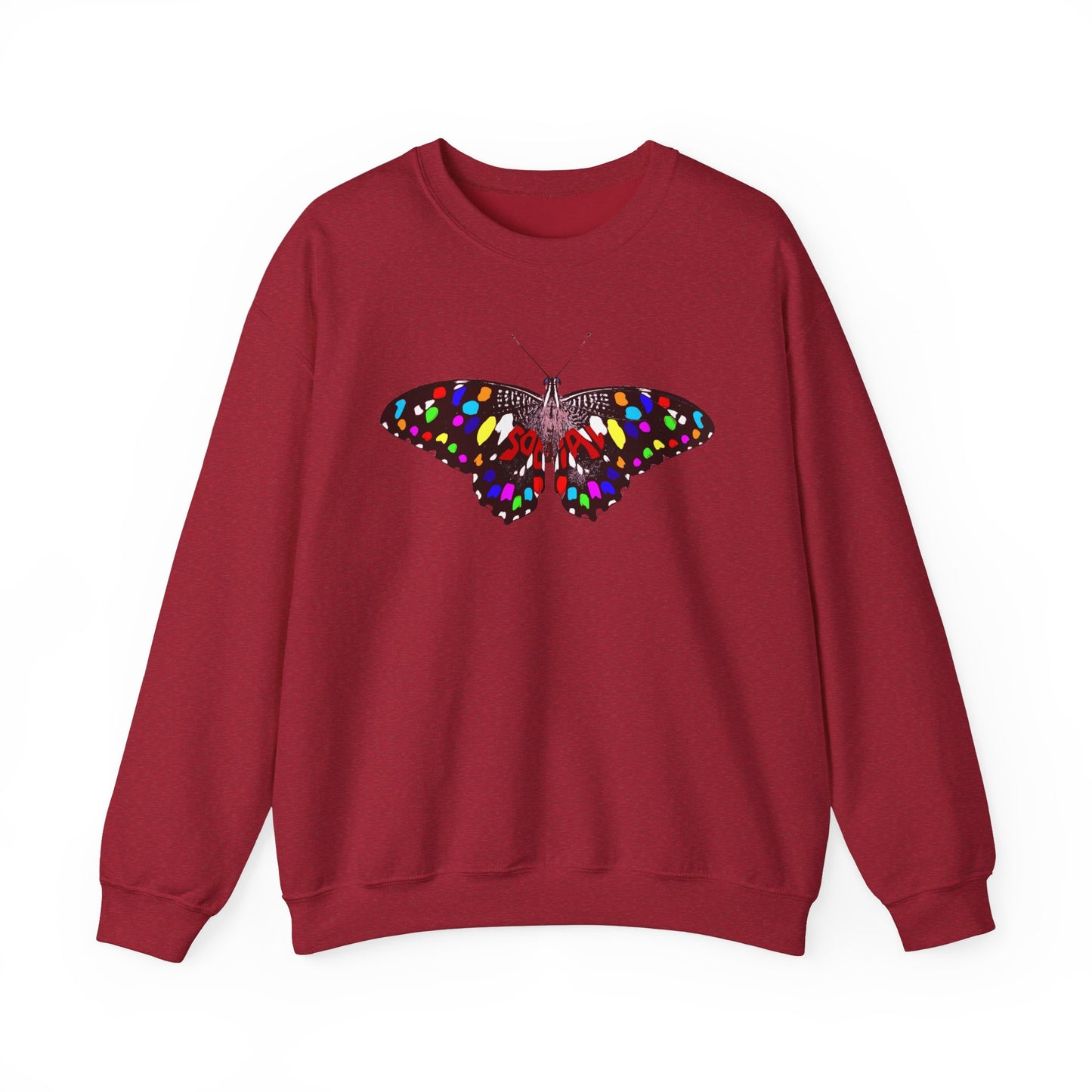 Social Butterfly Multi (Unisex Heavy Blend™ Crewneck Sweatshirt)