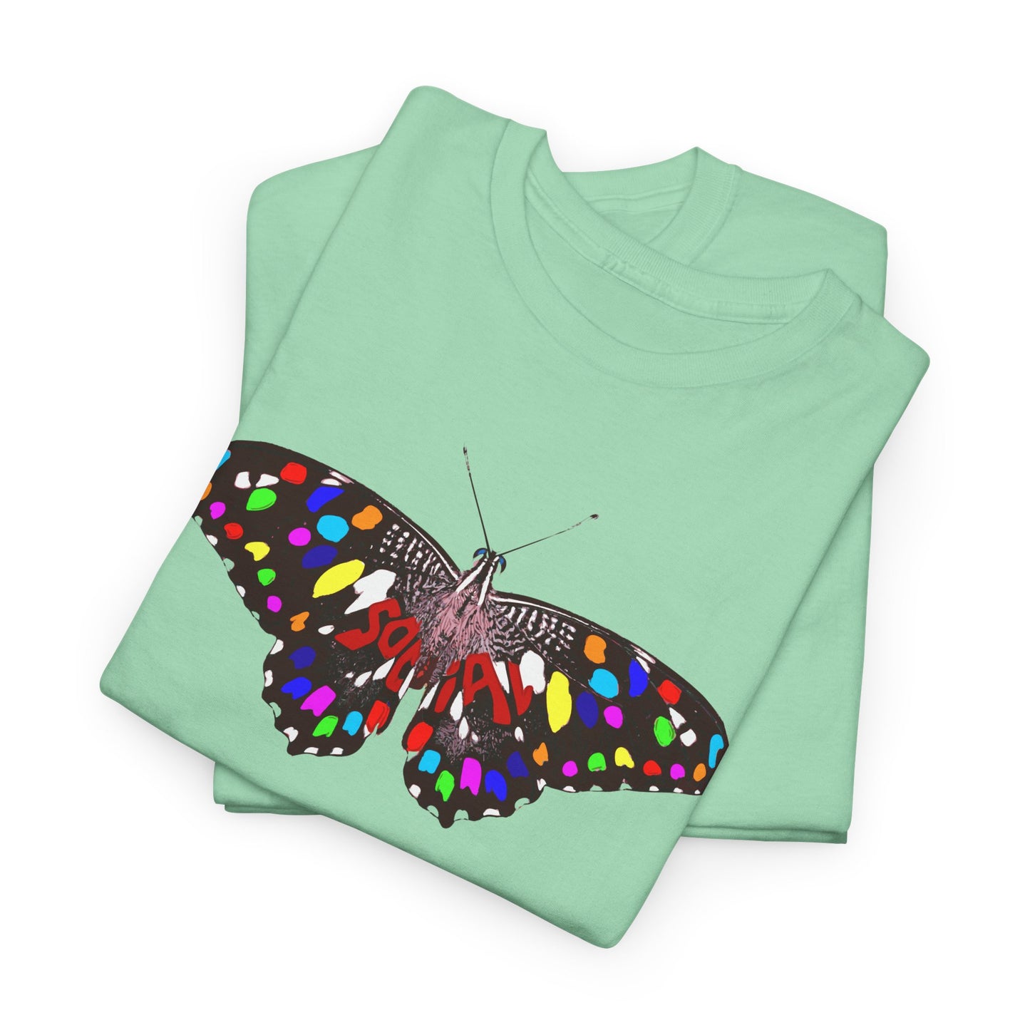 Social Butterfly Multi (Unisex Heavy Cotton Tee)