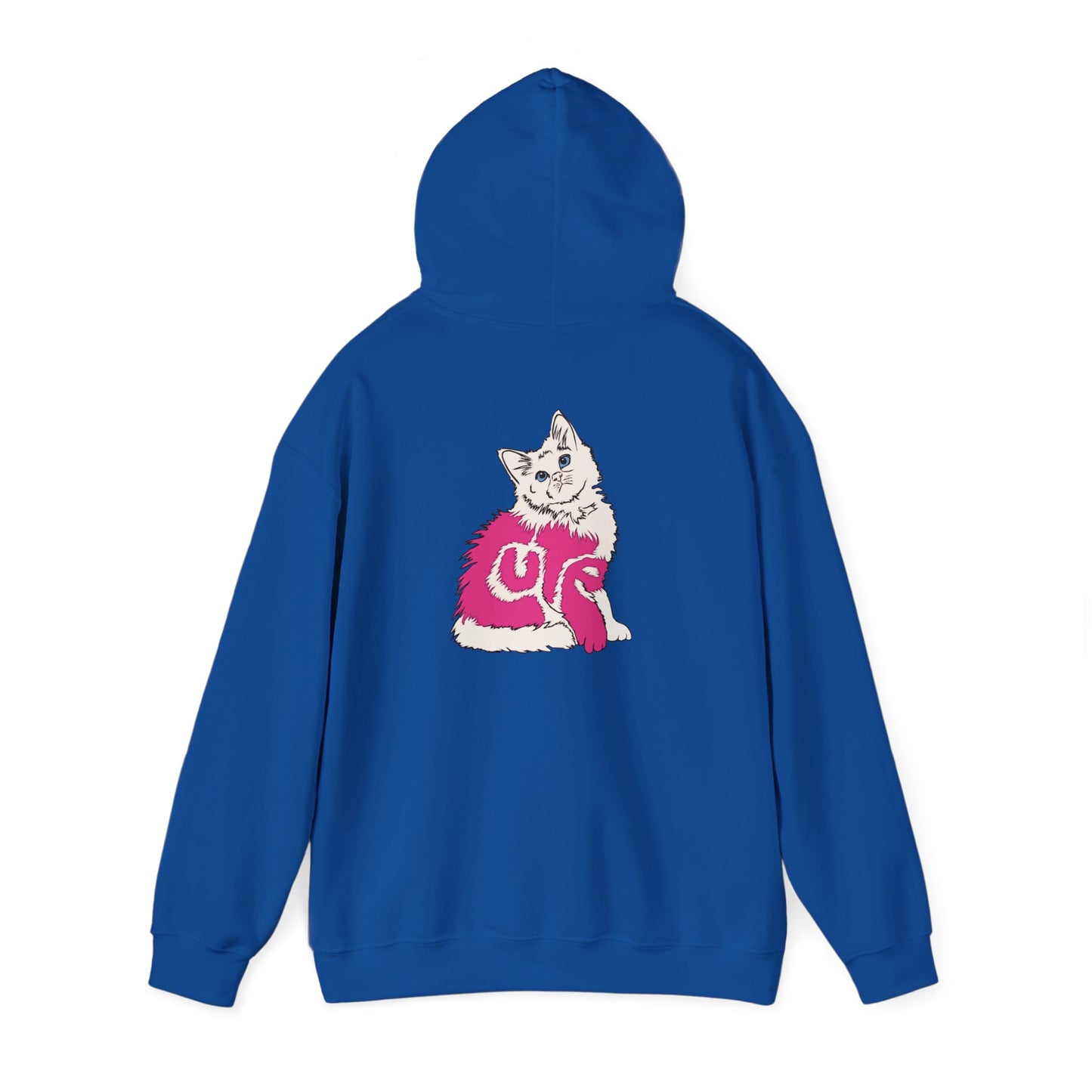 Cute Kitten (Unisex Heavy Blend™ Hooded Sweatshirt - Back Print)