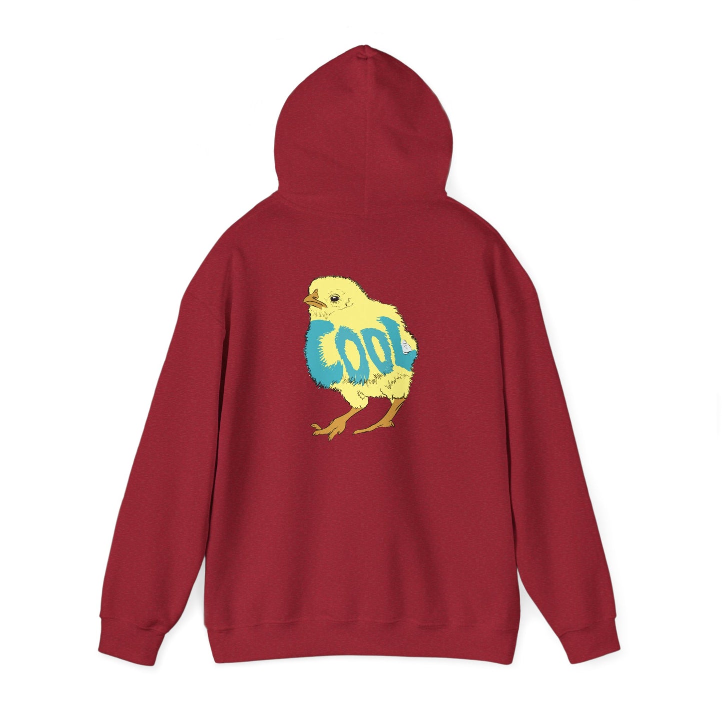 Cool Chick Back-side (Unisex Heavy Blend™ Hooded Sweatshirt)