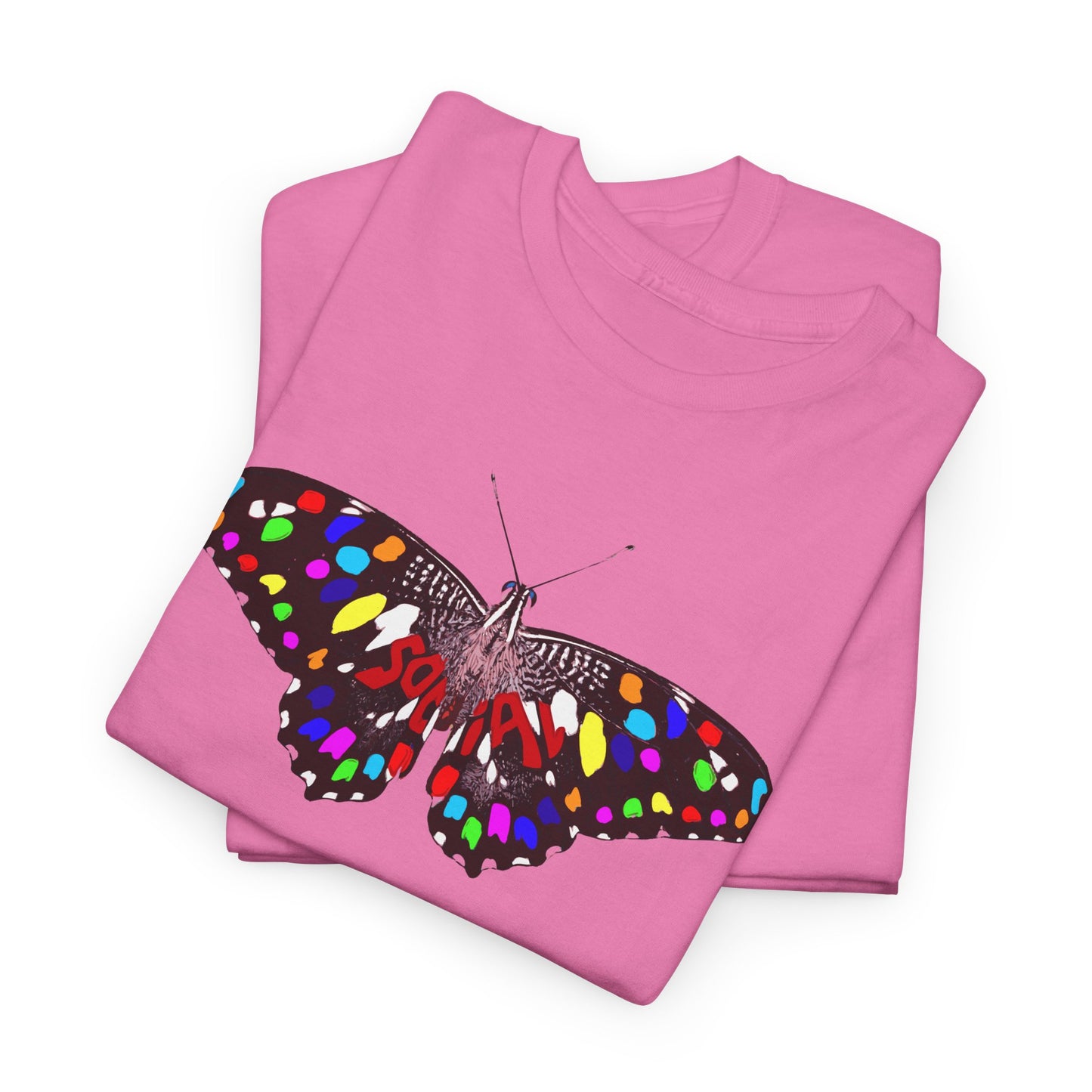 Social Butterfly Multi (Unisex Heavy Cotton Tee)