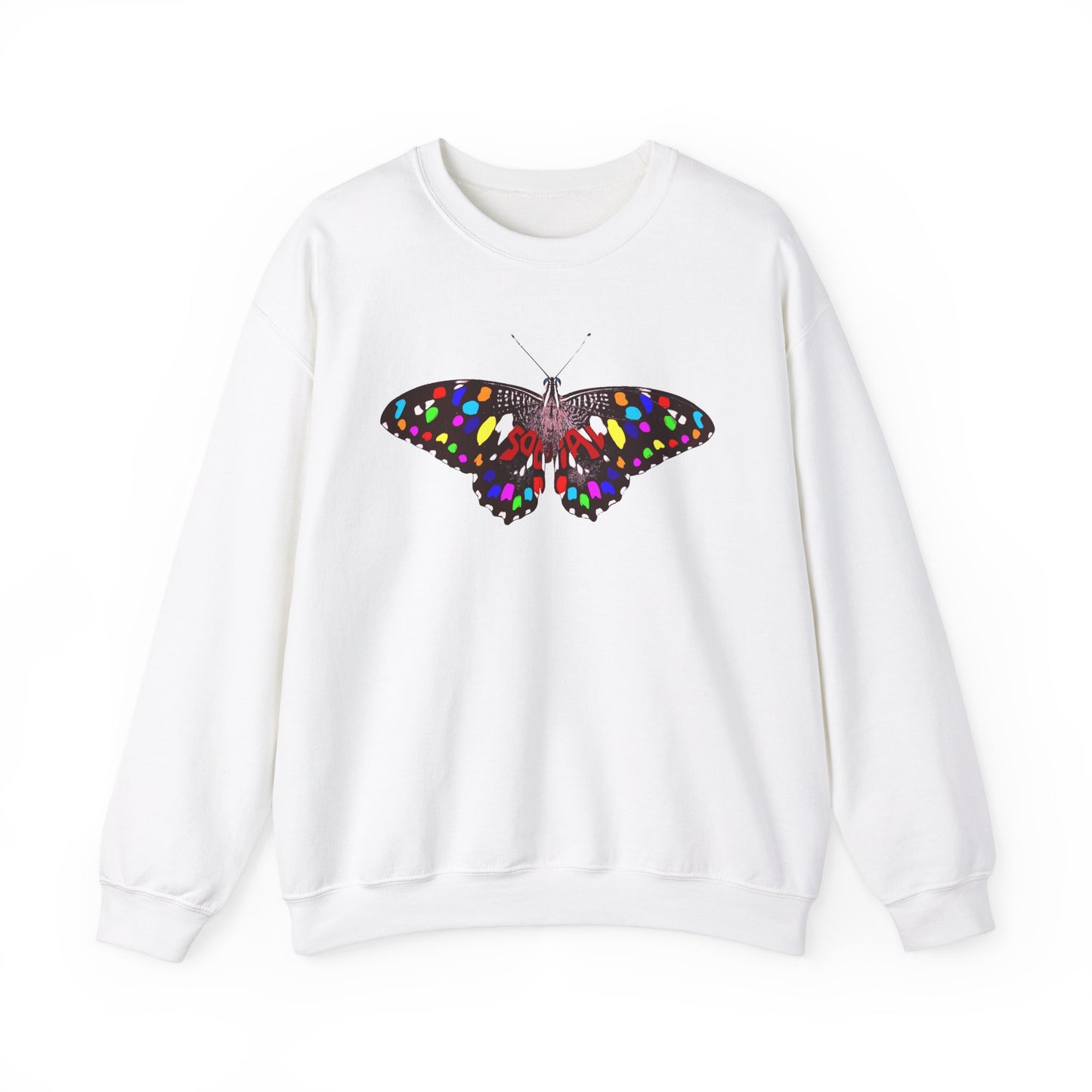 Social Butterfly Multi (Unisex Heavy Blend™ Crewneck Sweatshirt)
