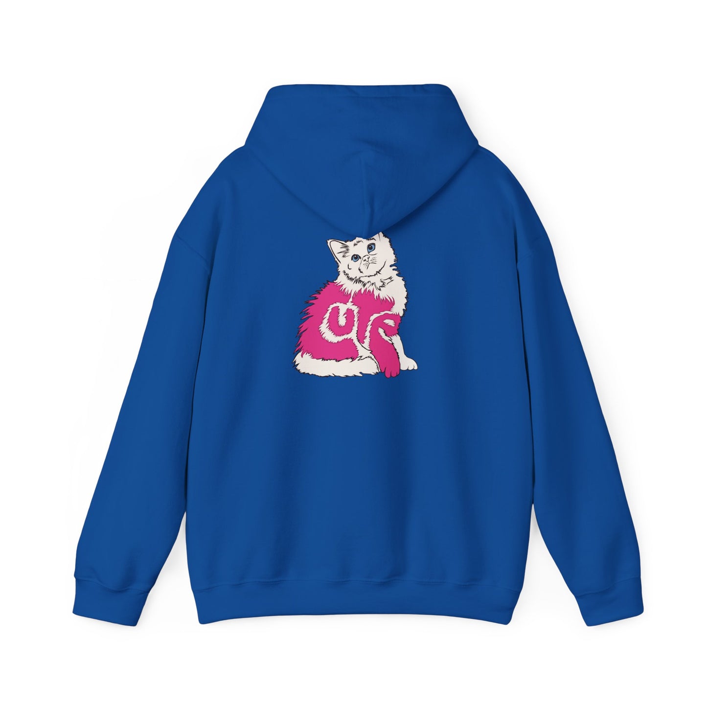 Cute Kitten (Unisex Heavy Blend™ Hooded Sweatshirt - Back Print)