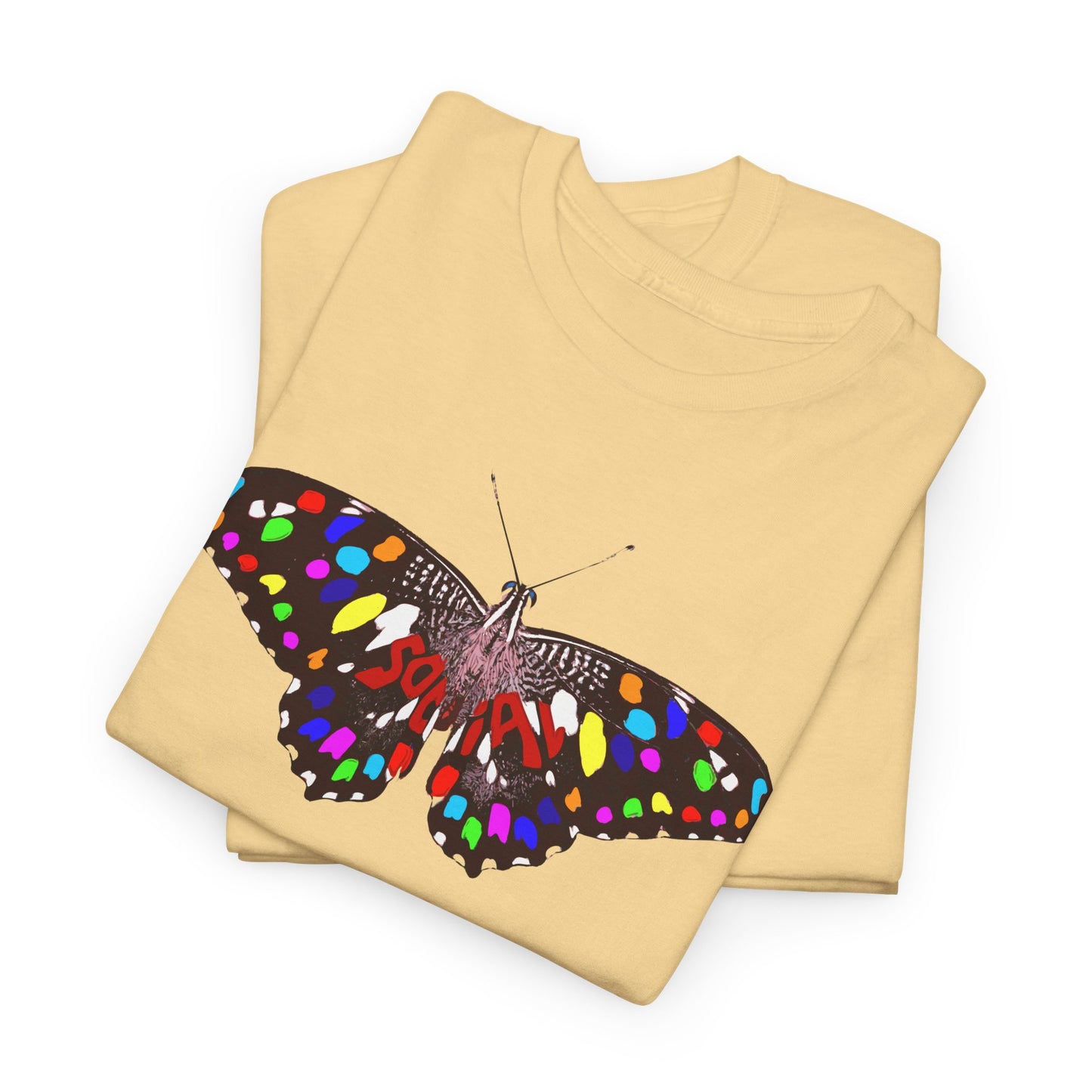 Social Butterfly Multi (Unisex Heavy Cotton Tee)