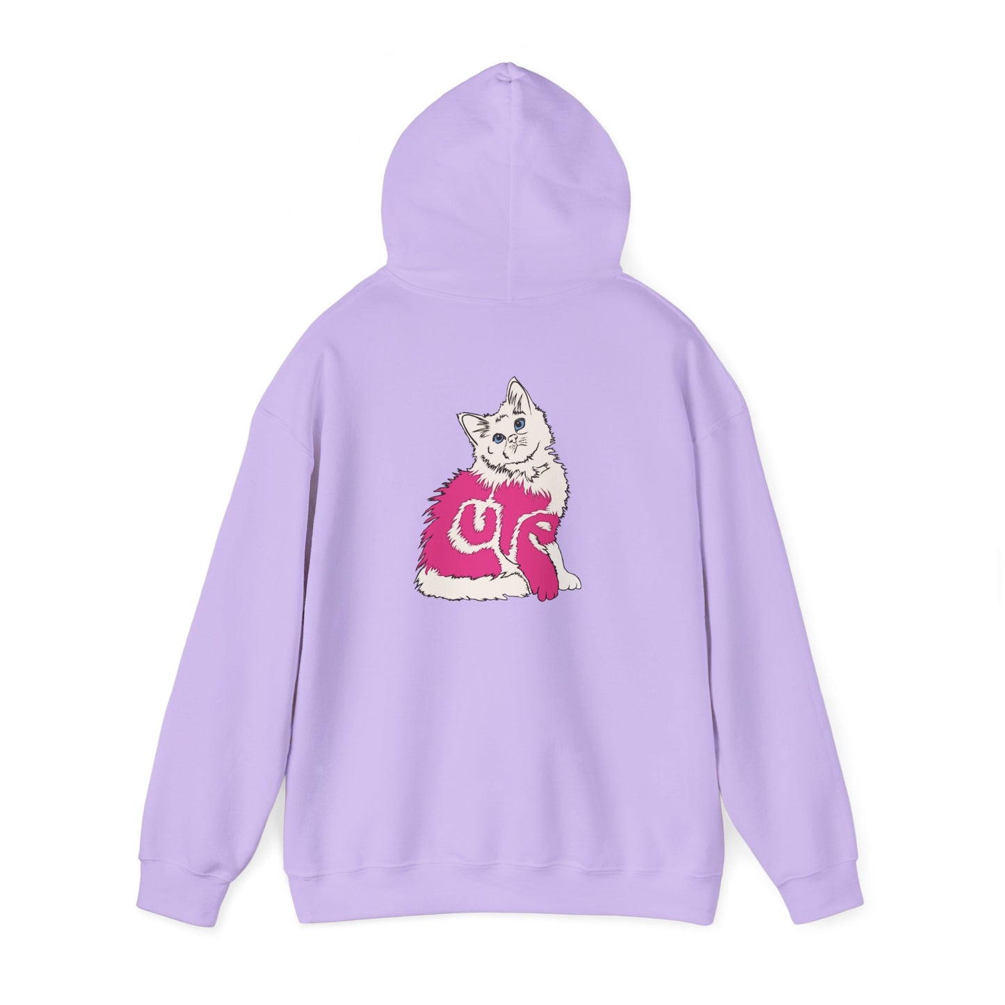 Cute Kitten (Unisex Heavy Blend™ Hooded Sweatshirt - Back Print)