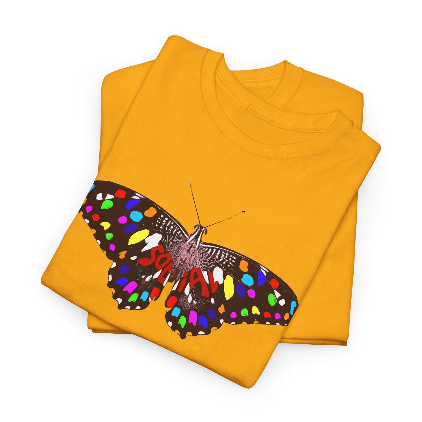 Social Butterfly Multi (Unisex Heavy Cotton Tee)
