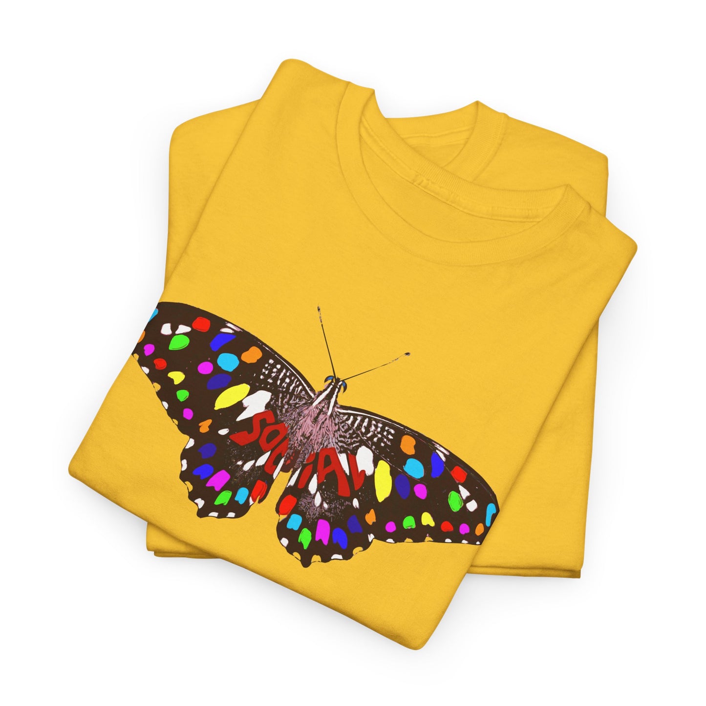 Social Butterfly Multi (Unisex Heavy Cotton Tee)