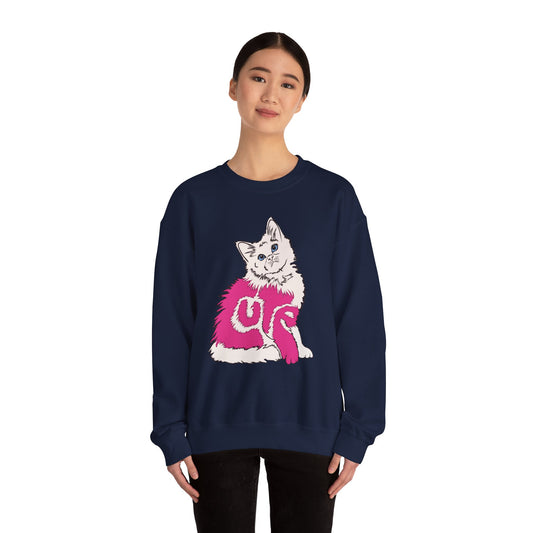 Cute Kitten (Unisex Heavy Blend™ Crewneck Sweatshirt)