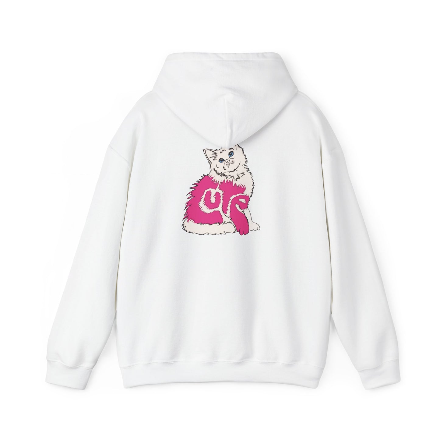 Cute Kitten (Unisex Heavy Blend™ Hooded Sweatshirt - Back Print)