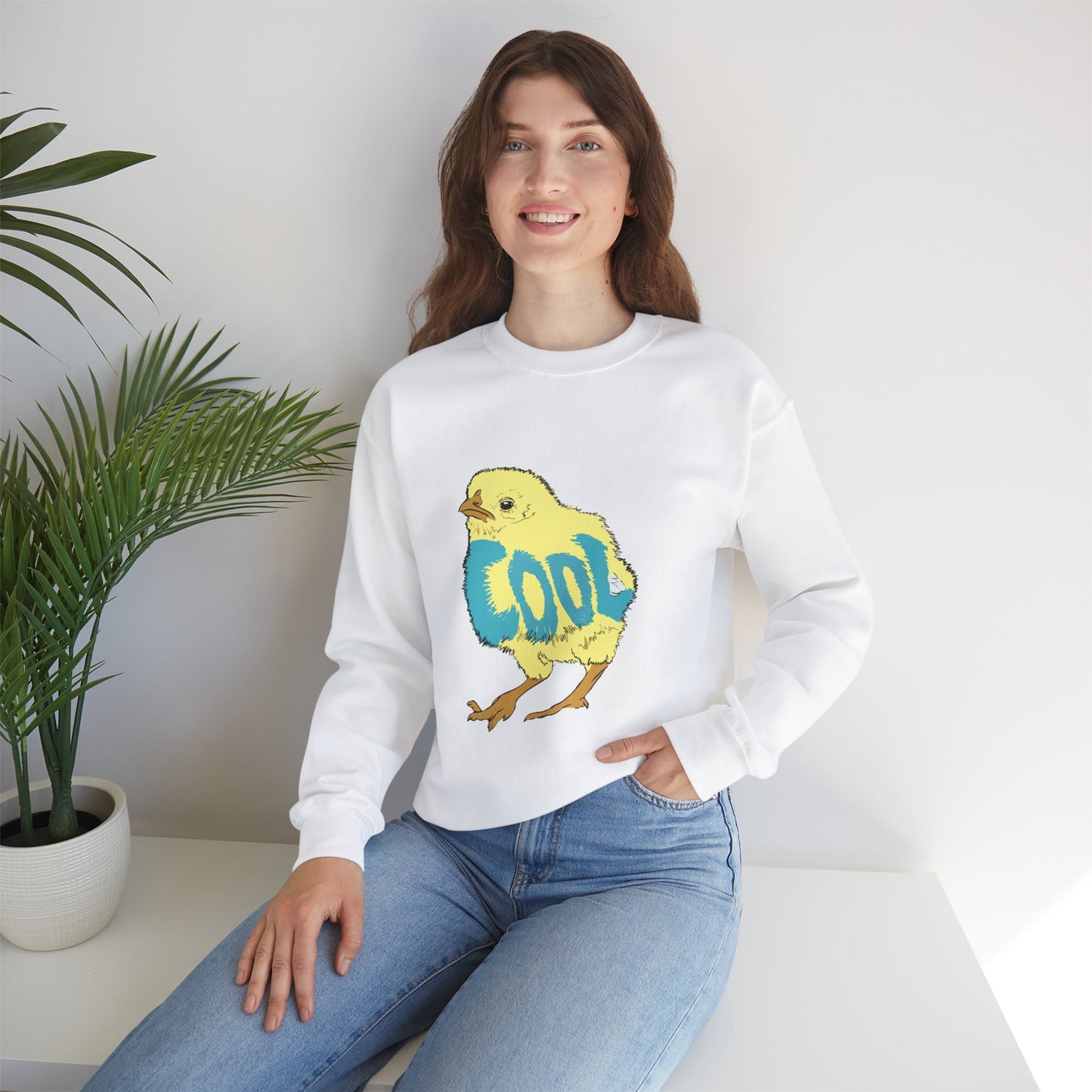 Cool Chick (Unisex Heavy Blend™ Crewneck Sweatshirt)