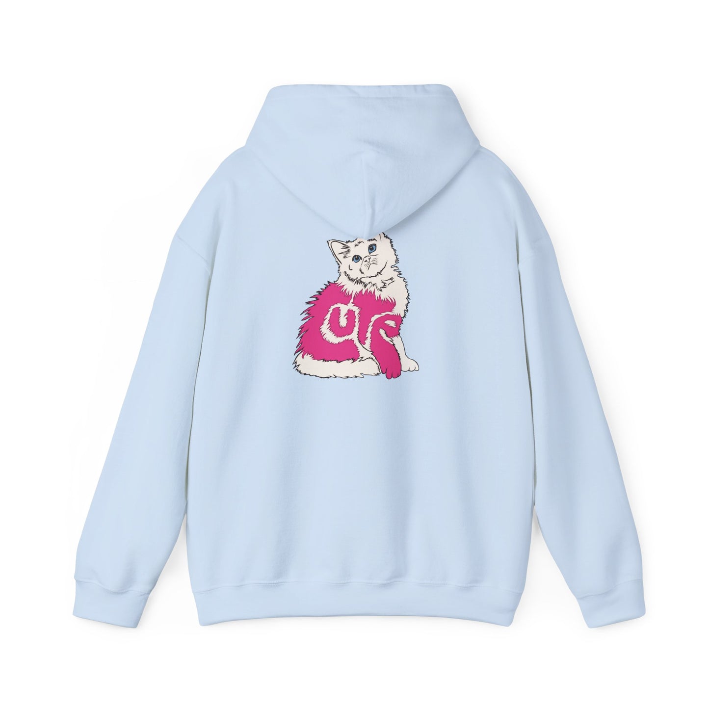 Cute Kitten (Unisex Heavy Blend™ Hooded Sweatshirt - Back Print)