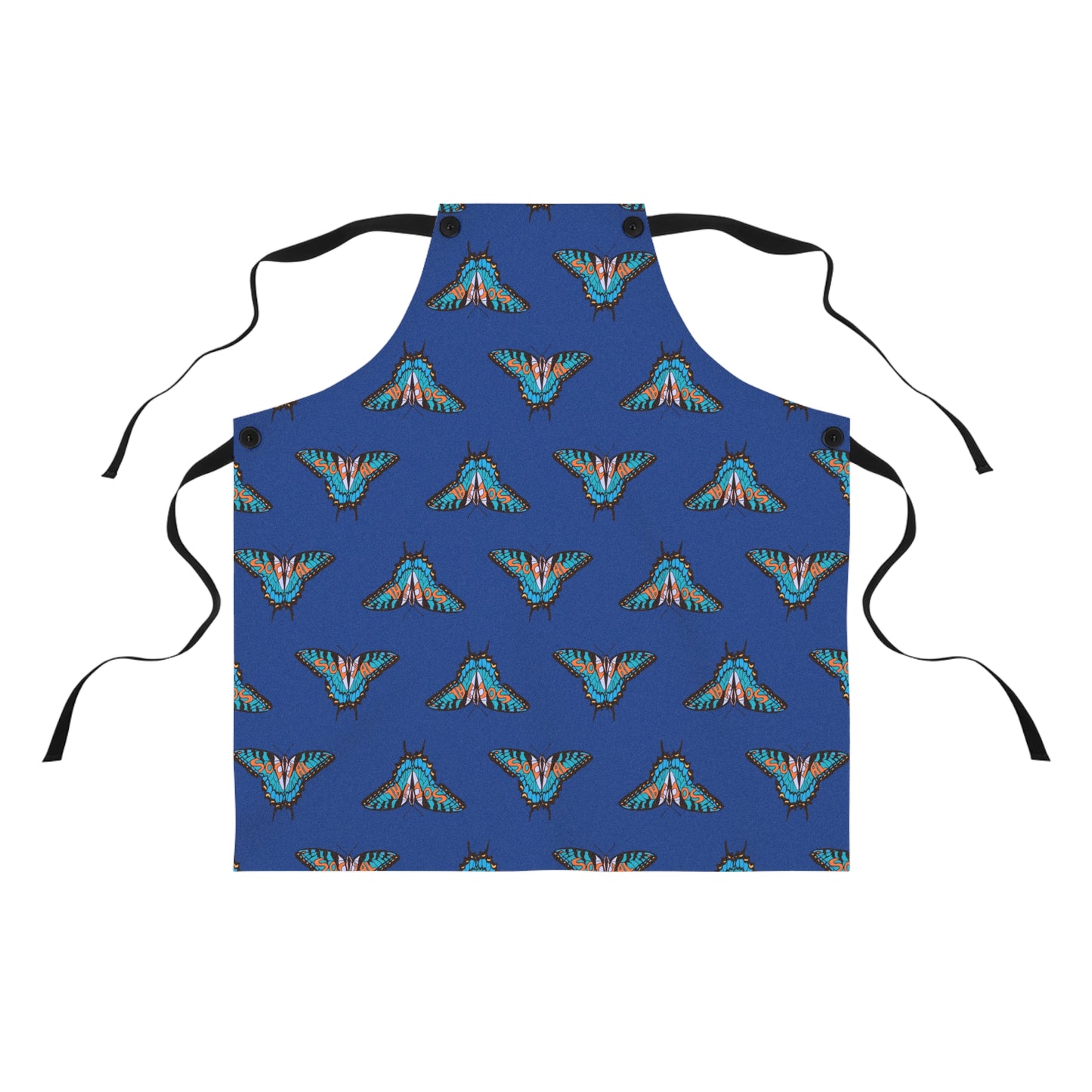 Social Butterfly Blue/Orange (Apron )