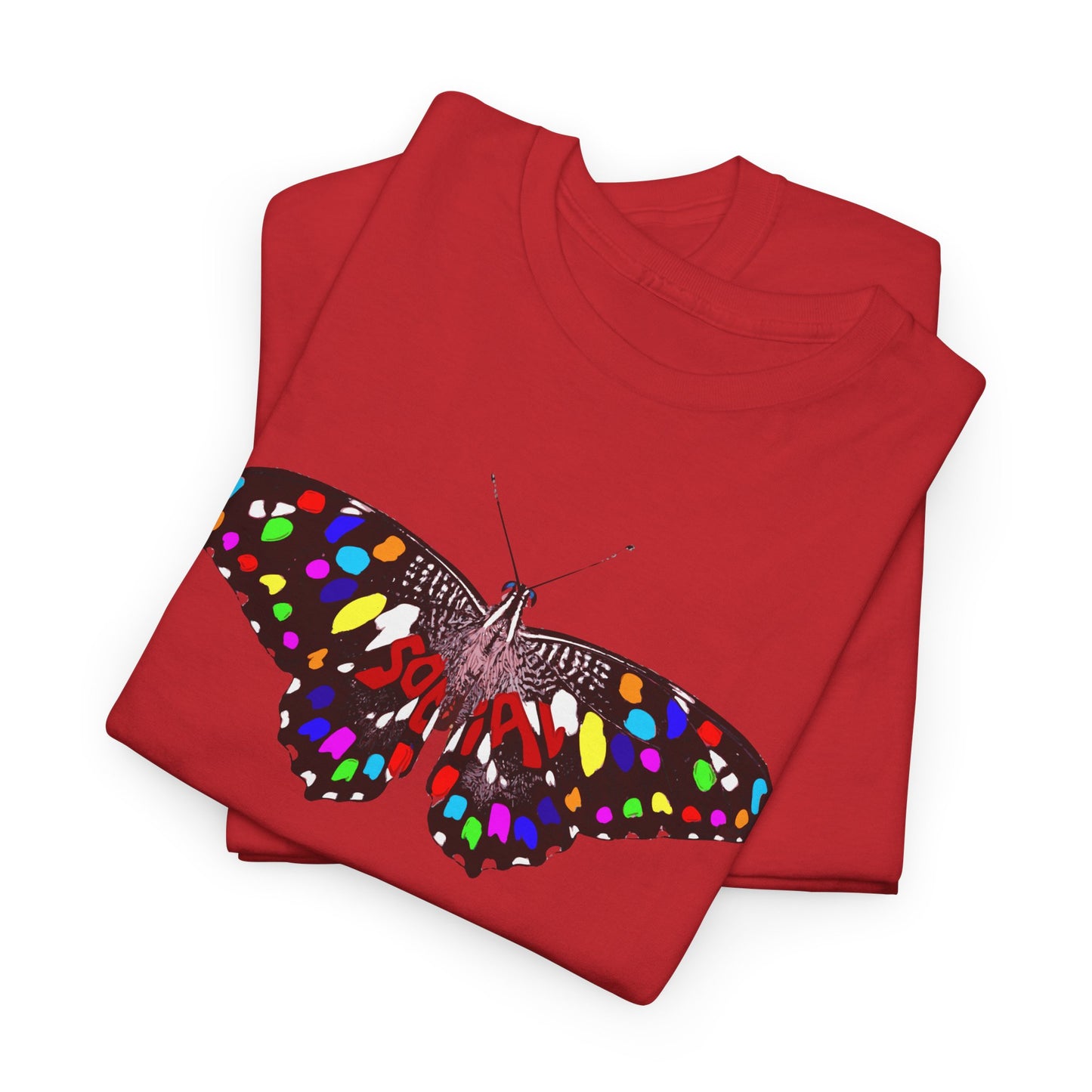 Social Butterfly Multi (Unisex Heavy Cotton Tee)