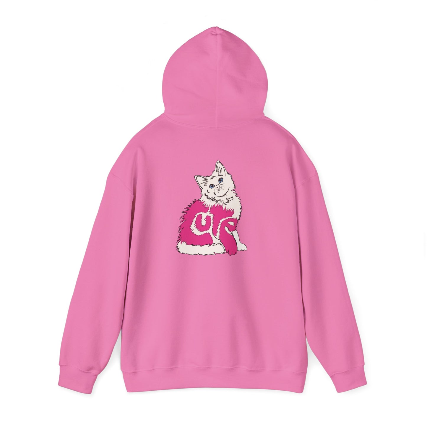 Cute Kitten (Unisex Heavy Blend™ Hooded Sweatshirt - Back Print)