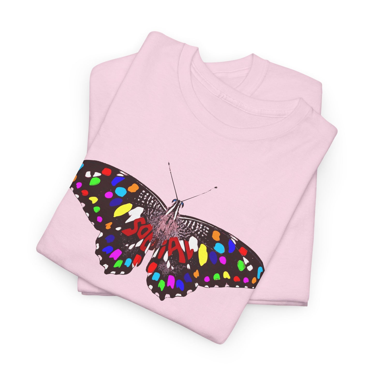 Social Butterfly Multi (Unisex Heavy Cotton Tee)