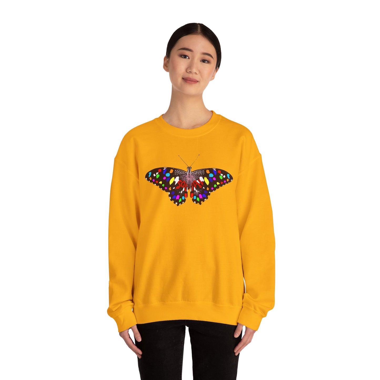 Social Butterfly Multi (Unisex Heavy Blend™ Crewneck Sweatshirt)