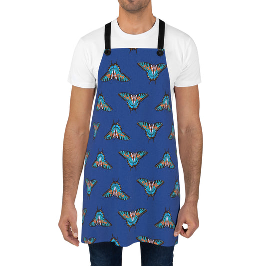 Social Butterfly Blue/Orange (Apron )