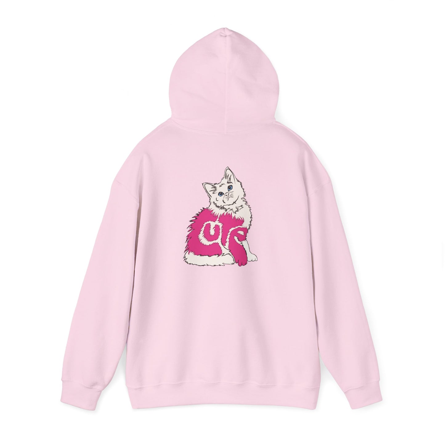 Cute Kitten (Unisex Heavy Blend™ Hooded Sweatshirt - Back Print)