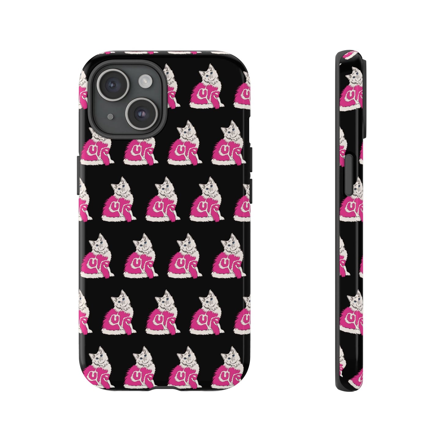 Cute Kitten (Black - repeating-Tough Cases)