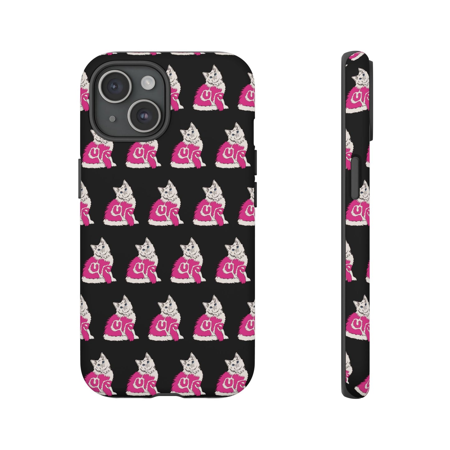 Cute Kitten (Black - repeating-Tough Cases)