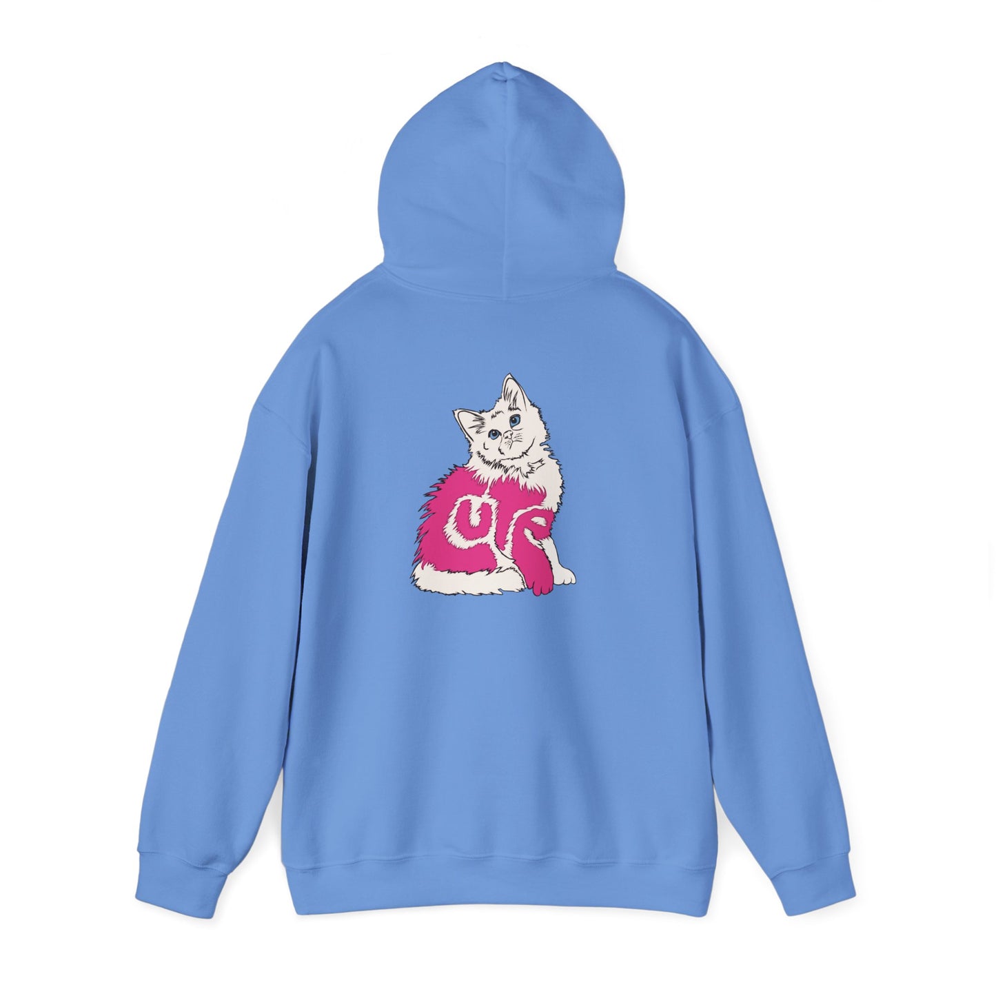 Cute Kitten (Unisex Heavy Blend™ Hooded Sweatshirt - Back Print)