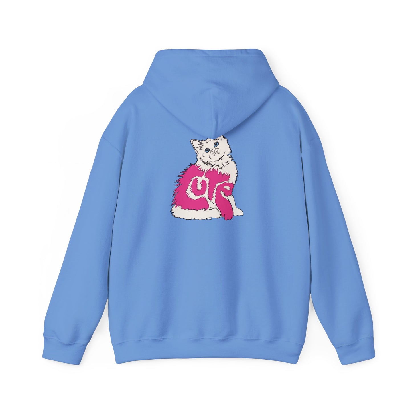 Cute Kitten (Unisex Heavy Blend™ Hooded Sweatshirt - Back Print)