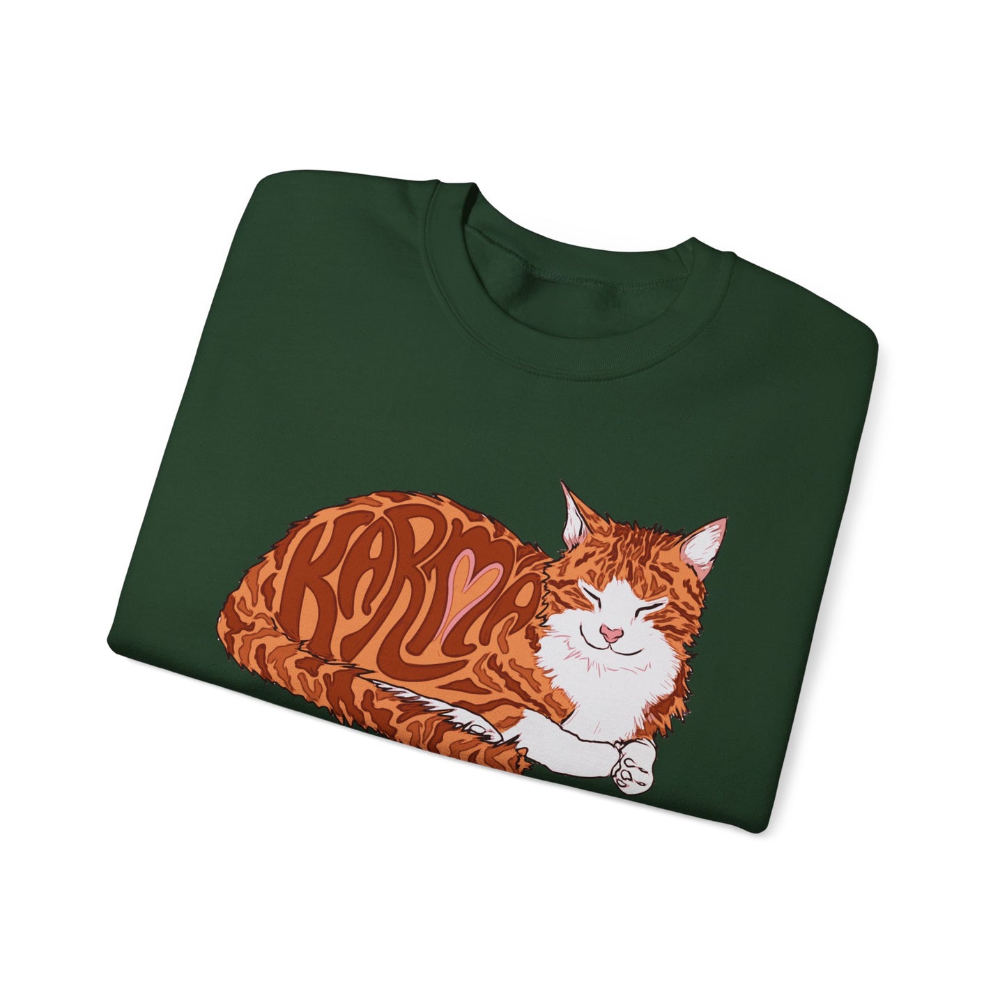 Karma Cat (Unisex Heavy Blend™ Crewneck Sweatshirt)