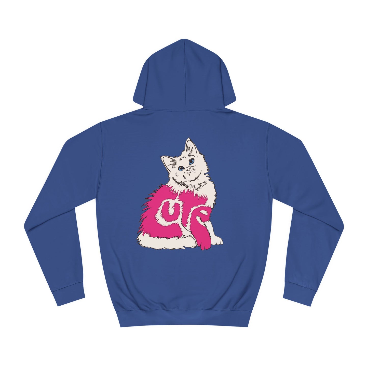 Cute Kitten - Backside (Unisex College Hoodie)