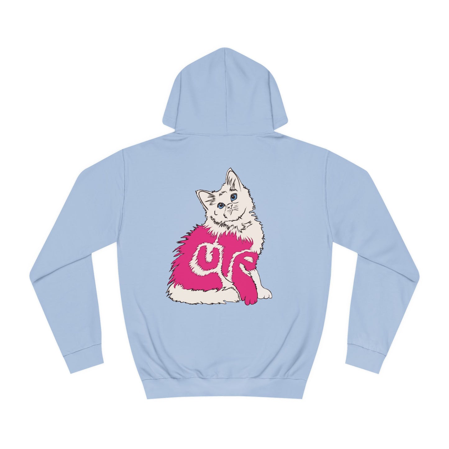 Cute Kitten - Backside (Unisex College Hoodie)
