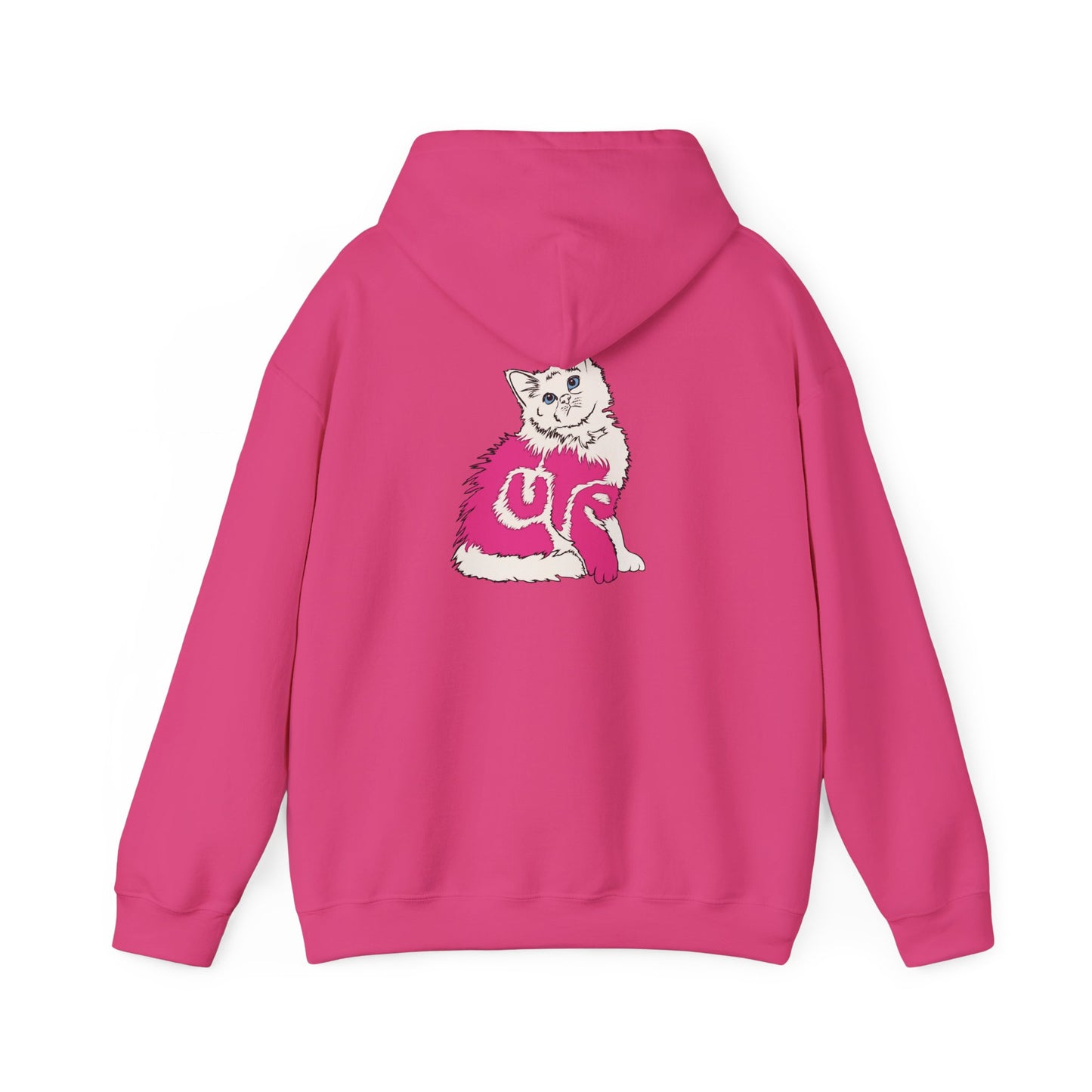 Cute Kitten (Unisex Heavy Blend™ Hooded Sweatshirt - Back Print)