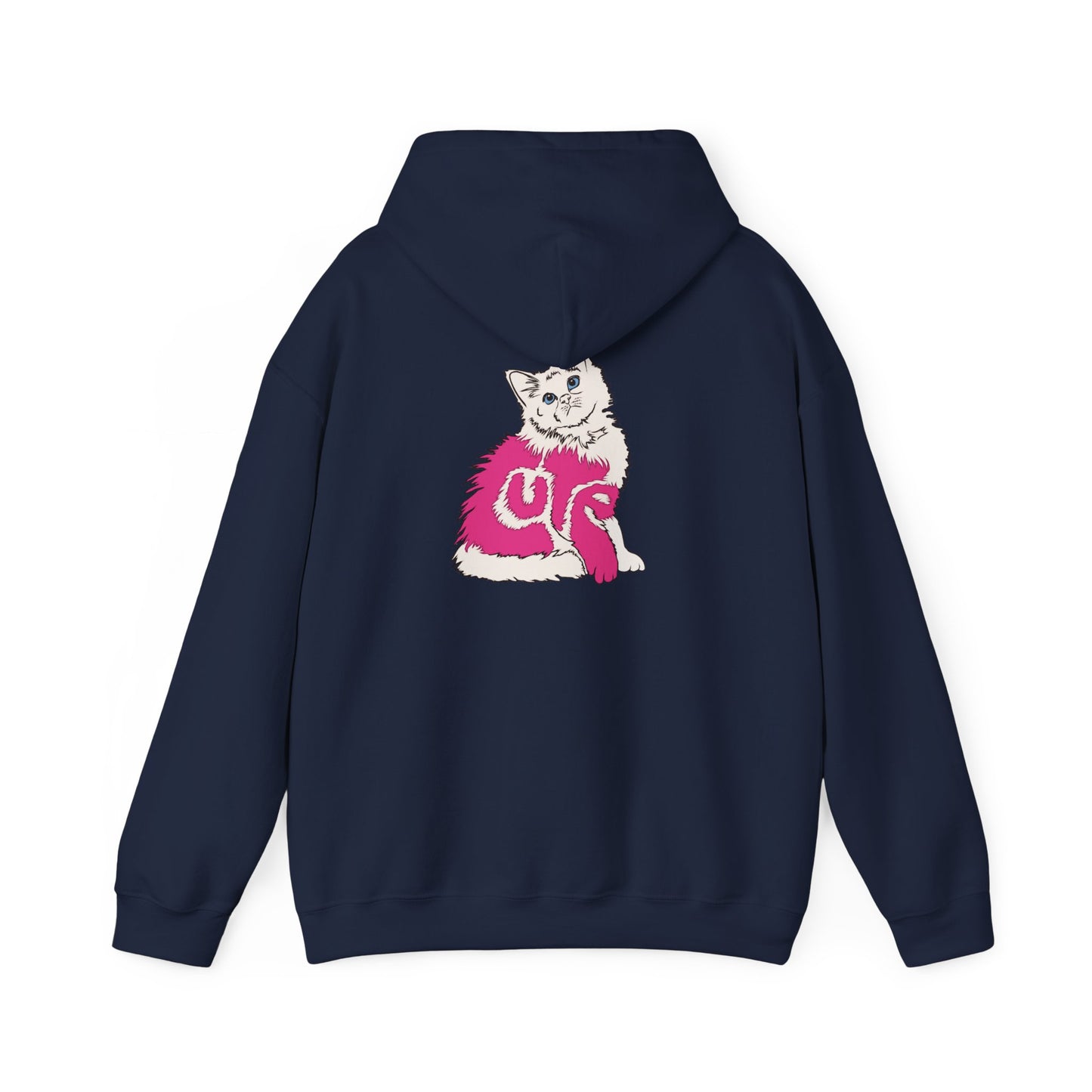 Cute Kitten (Unisex Heavy Blend™ Hooded Sweatshirt - Back Print)