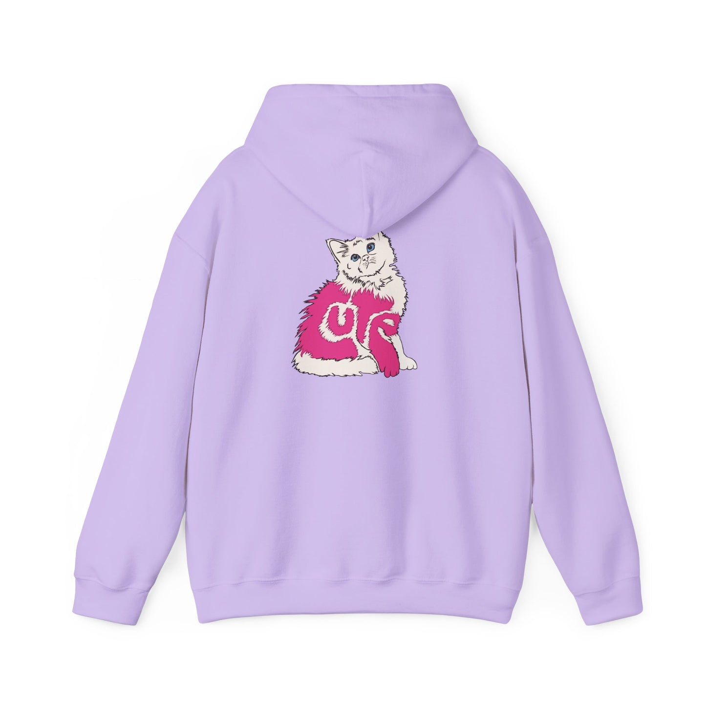 Cute Kitten (Unisex Heavy Blend™ Hooded Sweatshirt - Back Print)