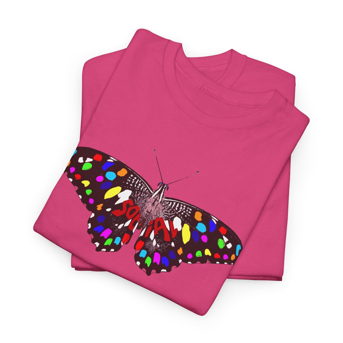 Social Butterfly Multi (Unisex Heavy Cotton Tee)